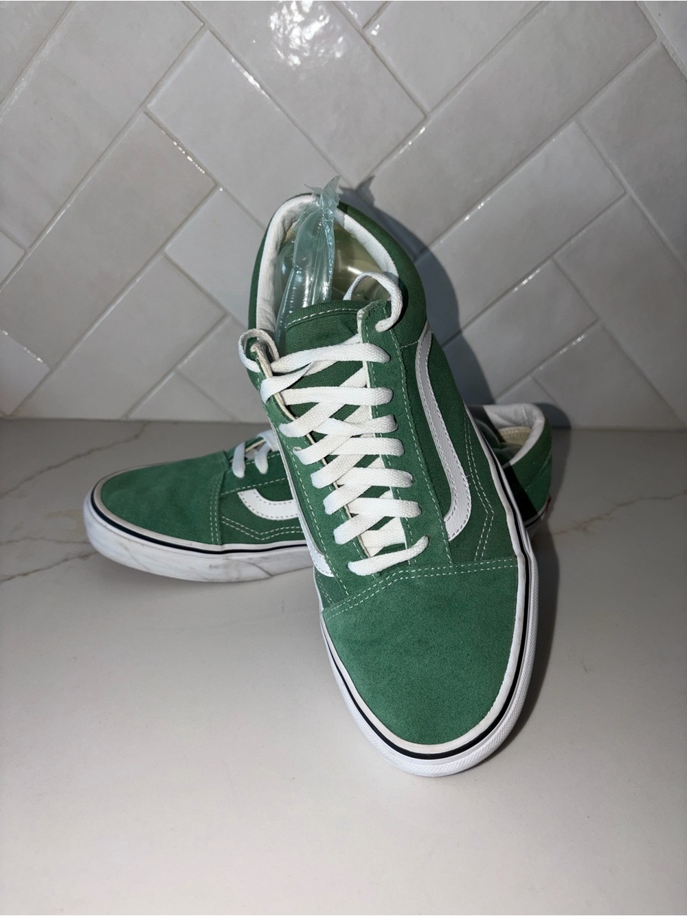 VANS Color Theory Old Skool Men's Size 10 Suede Green Sneakers Shoes - Picture 3 of 12